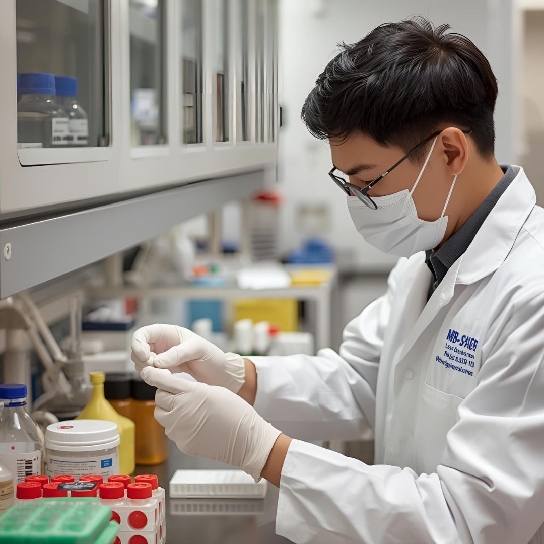 laboratoire avec technicien manipulant des échantillons - Service Nuisible